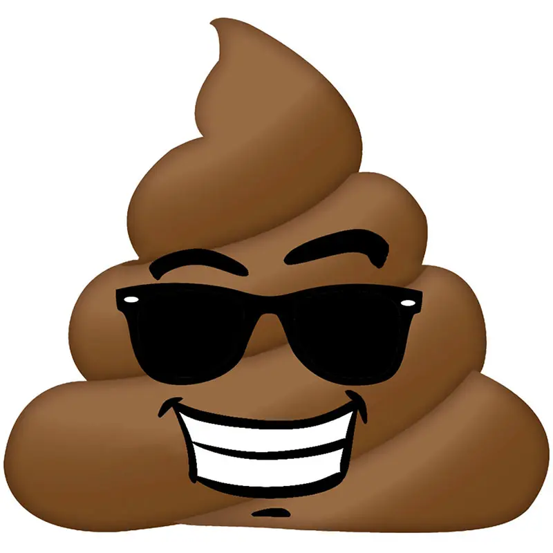 Poop with cool sunglasses